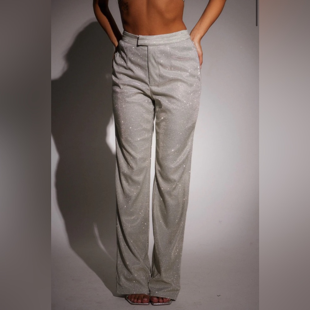 GOLD SANTORINI TROUSERS from SLA THE LABEL